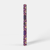 Coque Samsung Galaxy Boho Blossom : Motif Floral Artistique Violet (Côté droit)