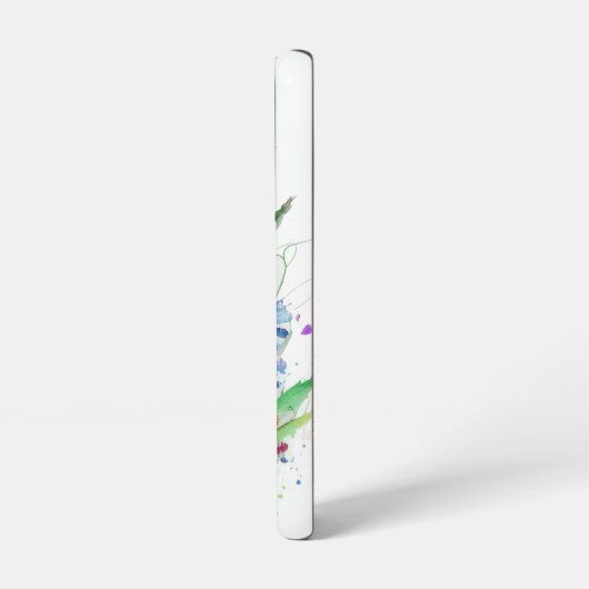 Coque Samsung Galaxy Boho Fleurs sauvages violet bleu jaune oranger Fle (Côté gauche)