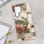 Coque Samsung Galaxy Boho Floral Earth Tones<br><div class="desc">Embrace the allure of boho chic with this stunning phone case, featuring a floral pattern in earthy tones that draws its inspiration from the wonders of the natural world. Designed to complement your Samsung Galaxy device, this case is a true work of art, bringing the serenity of the outdoors right...</div>