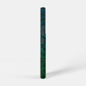 Coque Samsung Galaxy Boho Floral Vert Monogram Or Nom en Or (Côté droit)