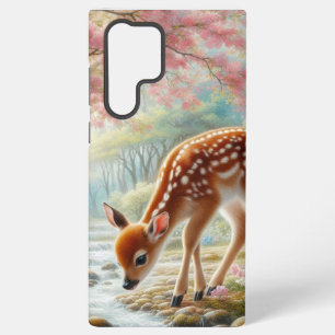 Coque Samsung Galaxy Bois de printemps avec canard et faon/cerf