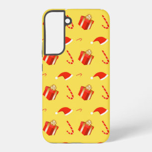 Coque Samsung Galaxy boîte de Noël chapeau de Père Noël canne à bonbons