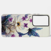 Coque Samsung Galaxy Boîtier de téléphone à fleurs blanches (Côté gauche)