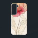 Coque Samsung Galaxy Boîtier de téléphone avec croquette<br><div class="desc">Un coquelicot vibrant dessiné avec une main douce et une lueur chaude apporte vie et simplicité à votre téléphone avec une grâce florale moderne.</div>