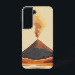 Coque Samsung Galaxy Boîtier de téléphone de l'aube volcanique<br><div class="desc">Un volcan étincelant qui dégage de la vapeur sous le soleil précoce capte à la fois le calme et l’intensité de la puissance brute de la nature.</div>