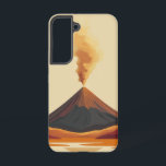 Coque Samsung Galaxy Boîtier de téléphone de l'aube volcanique<br><div class="desc">Un volcan étincelant qui dégage de la vapeur sous le soleil précoce capte à la fois le calme et l’intensité de la puissance brute de la nature.</div>