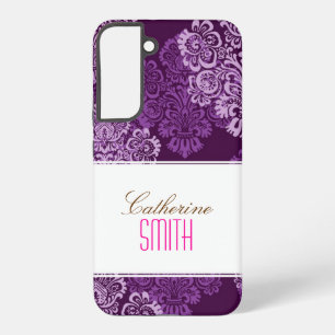 Coque Samsung Galaxy Boîtier pourpre Damask iPhone 4