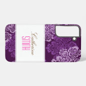 Coque Samsung Galaxy Boîtier pourpre Damask iPhone 4 (Verso Horizontal)