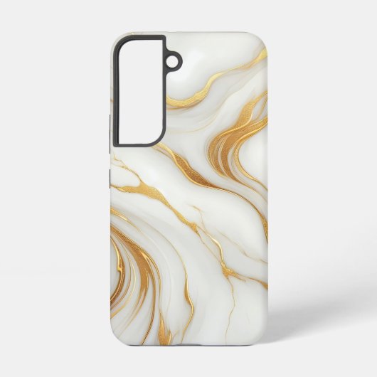 Coque Samsung Galaxy Boîtier Samsung Galaxy S22 en marbre blanc classiq (Verso)