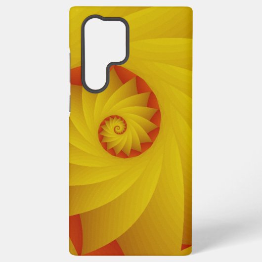 Coque Samsung Galaxy Boîtier téléphonique abstrait de la spirale jaune (Verso)