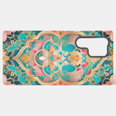 Coque Samsung Galaxy Boîtier téléphonique Arabesque Pink Turquoise Sams (Verso Horizontal)