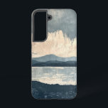 Coque Samsung Galaxy Boîtier téléphonique Couches de couche de couche d<br><div class="desc">De multiples couches de silhouettes de forêt brillantes s'étendent sur cette chaude scène de coucher de soleil,  offrant une ambiance boisée douillette et paisible.</div>