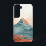 Coque Samsung Galaxy Boîtier téléphonique de la vallée de la dérive sol<br><div class="desc">Les collines qui s'écoulent se courbent sous un soleil orange brillant,  capturant en harmonie le mouvement de dérive de la terre et du ciel.</div>