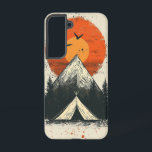 Coque Samsung Galaxy Boîtier téléphonique Firewatch Forest Moon<br><div class="desc">Une tente solitaire se trouve sous une lune rouge massive dans une scène de forêt humide,  idéale pour les amateurs de plein air et les amateurs d'aventure.</div>