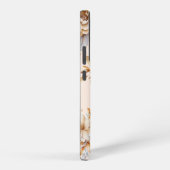 Coque Samsung Galaxy Boîtier téléphonique monogramme Pêche Floral bleu (Côté droit)