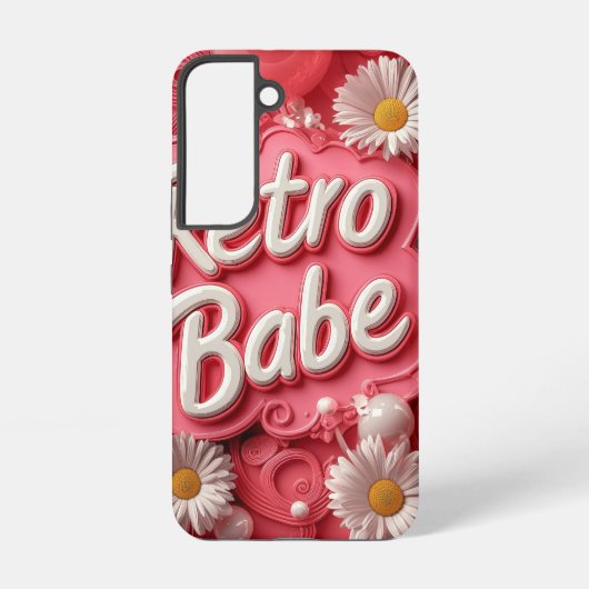 Coque Samsung Galaxy Boîtier téléphonique Retro Babe Floral (rouge) (Verso)