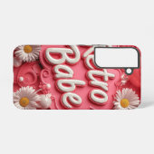 Coque Samsung Galaxy Boîtier téléphonique Retro Babe Floral (rouge) (Verso Horizontal)
