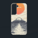 Coque Samsung Galaxy Boîtier téléphonique Sunrise à double horizon<br><div class="desc">Le reflet du soleil rayonne sur deux vagues dans un paysage marin surréaliste et rêveur,  aux tons bleu et bleu.</div>