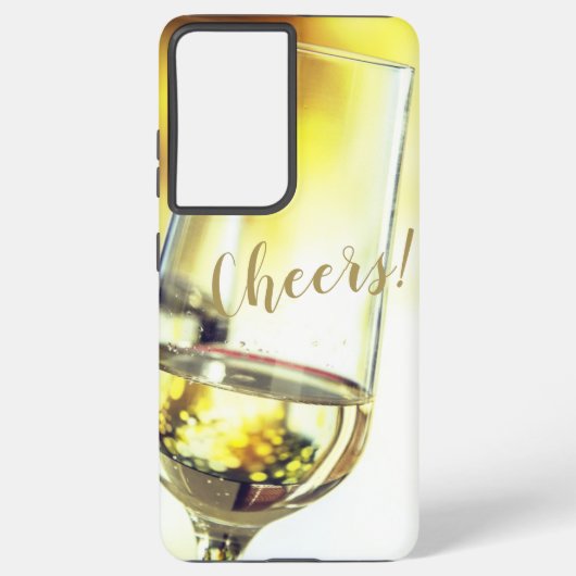 Coque Samsung Galaxy Bokeh Golden Bokeh Blanc Verre (Verso)