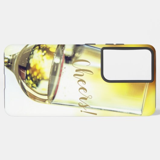 Coque Samsung Galaxy Bokeh Golden Bokeh Blanc Verre (Côté gauche)