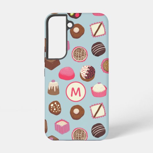 Coque Samsung Galaxy Bonbons au chocolat Monogramme Confiserie (Verso)