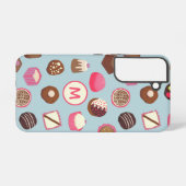 Coque Samsung Galaxy Bonbons au chocolat Monogramme Confiserie (Verso Horizontal)