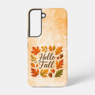 Coque Samsung Galaxy Bonjour feuilles d'automne et glands