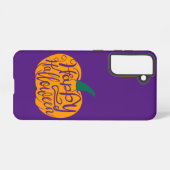 Coque Samsung Galaxy Bonne lettre Halloween sur citrouille sculpté (Verso Horizontal)