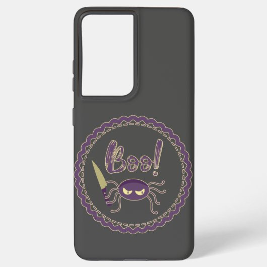 Coque Samsung Galaxy Boo drôle Halloween personnage d'araignée main (Verso)