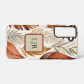 Coque Samsung Galaxy Botanical Earthy Brown and Sage Phone Case (Verso Horizontal)