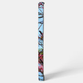 Coque Samsung Galaxy Boucles de fleurs roses sur un arbre (Côté gauche)