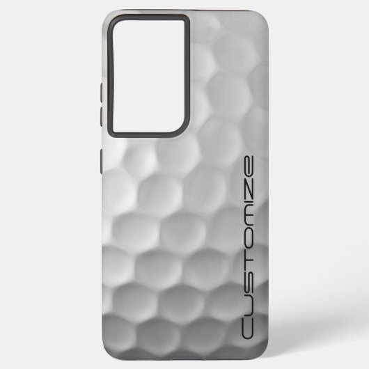 Coque Samsung Galaxy Boule de golf avec texte personnalisé (Verso)
