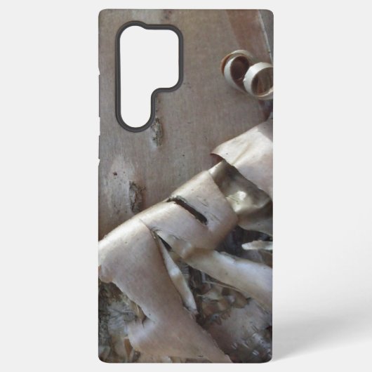 Coque Samsung Galaxy Bouleau courbe écorce rustique (Verso)