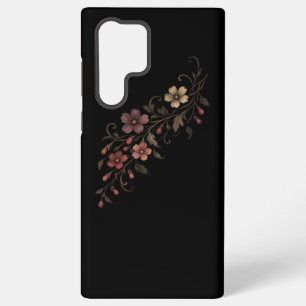 Coque Samsung Galaxy Bouquet de fleurs sur fond noir
