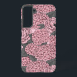 Coque Samsung Galaxy Bouquet floral en rose<br><div class="desc">Peine dessinée à la main et fleurs d'hydrangée,  vecteur continu motif</div>