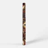 Coque Samsung Galaxy Bourgogne Gold Black Damask Flower (Côté droit)