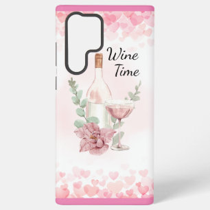 Coque Samsung Galaxy Bouteille de vin et verre à vin, le moment du vin