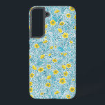 Coque Samsung Galaxy Boutons jaunes, bleus et blancs<br><div class="desc">Motif peint à la main avec renards et papillons</div>