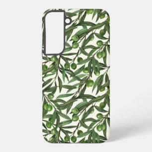 Coque Samsung Galaxy Branches d'olive sur blanc