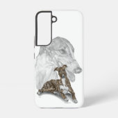 Coque Samsung Galaxy Brindle Greyhound Chig Art (Verso)
