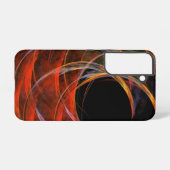 Coque Samsung Galaxy Brise du Cercle Vortex de Feu Art Abstrait (Verso Horizontal)