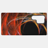 Coque Samsung Galaxy Brise le Cercle Vortex de Feu Art Abstrait (Verso Horizontal)
