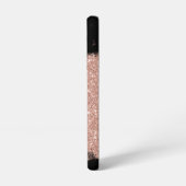 Coque Samsung Galaxy Brush Parties scintillant Rose or noir Nom personn (Côté gauche)