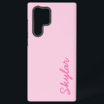Coque Samsung Galaxy Bubble Gum rose Hot rose Nom Curseur personnalisé<br><div class="desc">Ceci est une Bubble Gum rose Hot rose Custom Cursive Nom Galaxy Phone Case!</div>