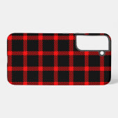 Coque Samsung Galaxy Buffalo Check Rouge et Noir Lumberjack Plaid Decor (Verso Horizontal)