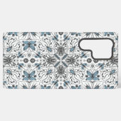 Coque Samsung Galaxy Bugs, noir et bleu (Verso Horizontal)