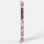 Coque Samsung Galaxy Buissons, magenta foncé et rose sur blanc (Côté droit)