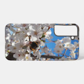 Coque Samsung Galaxy Bumblebee sur la fleur de cerisier sauvage (Verso Horizontal)