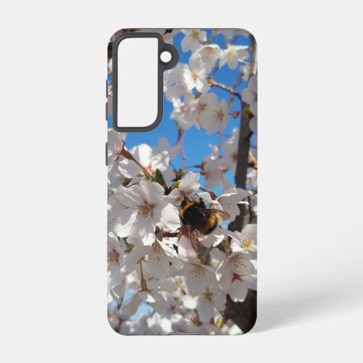 Coque Samsung Galaxy Bumblebee sur la fleur de cerisier sauvage (Verso)