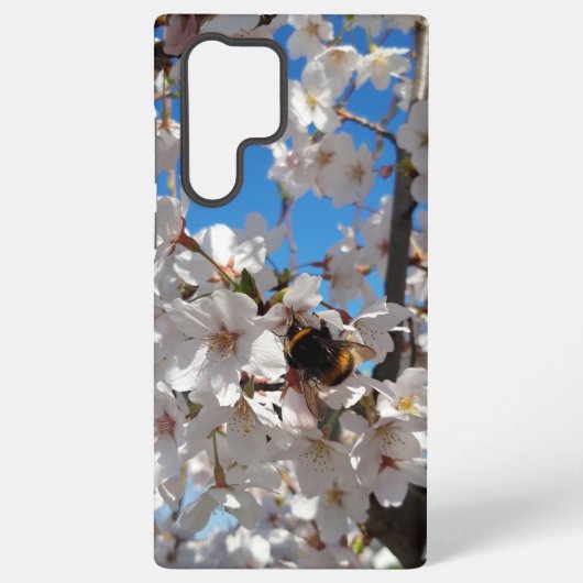Coque Samsung Galaxy Bumblebee sur la fleur de cerisier sauvage (Verso)